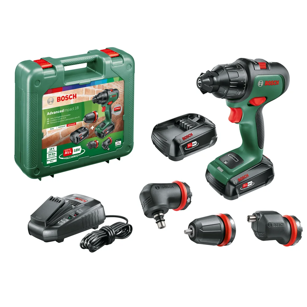 BOSCH SLAGDRILL ADVANCEDIMPACT 18V 2X2,5AH M/3 FORSATSER v:4447493 BOSCH SLAGDRILL ADVANCEDIMPACT 18V 2X2,5AH M/3 FORSATSER v:4447493