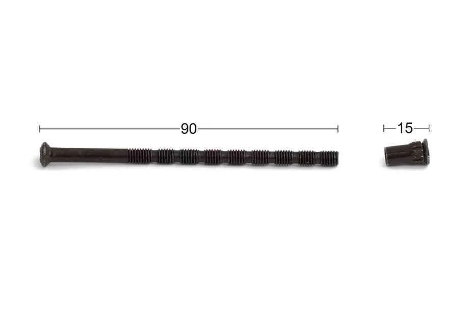 Habo Kappeskrue med hylsemutter 90 mm M5 v:8086027