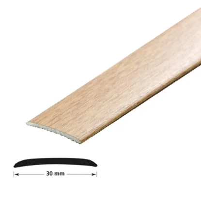 Overgangslist nr. 2 eikfoliert aluminium selvklebende 2 meter v:9736256