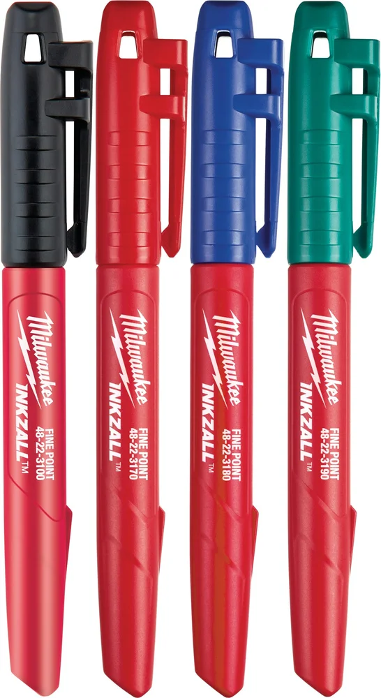 Permanent markør Milwaukee Inkzall 4-pakning v:6952992 Permanent markør Milwaukee Inkzall 4-pakning v:6952992