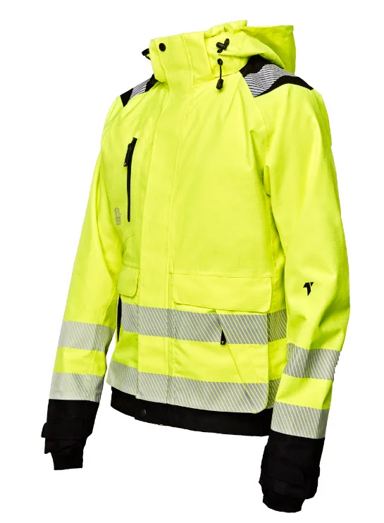 Skalljakke foret Hi-Viz KL.3 gul/sort 2XL v:6743782 Skalljakke foret Hi-Viz KL.3 gul/sort 2XL v:6743782