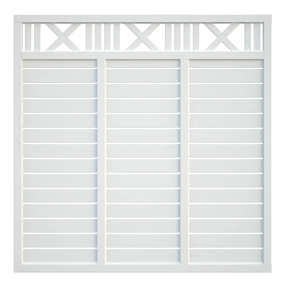 Levegg Marit1 180×180 cm hvitmalt 33×57 mm 12 mm panel v:8380191
