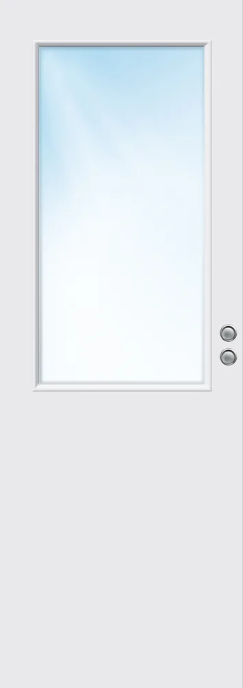 Skyvedør 100x210 Sletten halvglass hvit v:4728628
