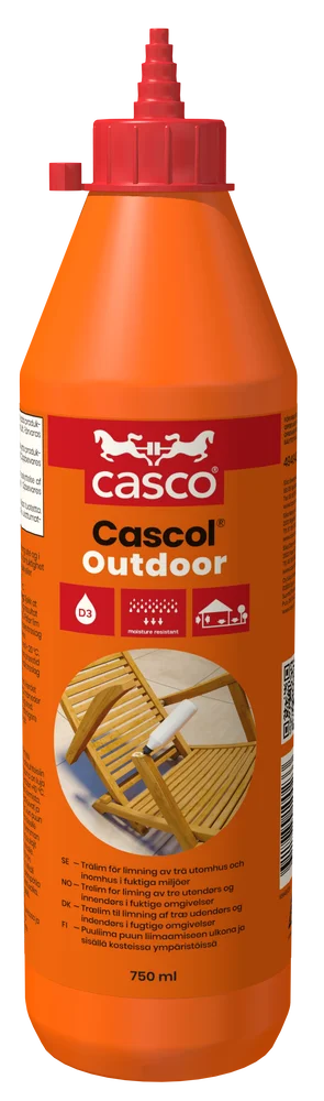 Casco Cascol Outdoor trelim 750 ml – fuktbestandig D3 for trearbeid v:5329367 Casco Cascol Outdoor trelim 750 ml – fuktbestandig D3 for trearbeid v:5329367