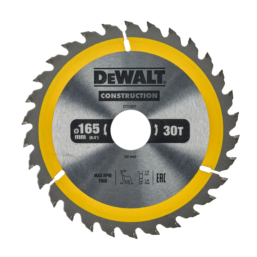 Dewalt Sirkelsagblad for tre & komposittmaterialer, 165x30 mm, 30T, DT1937 v:8947533