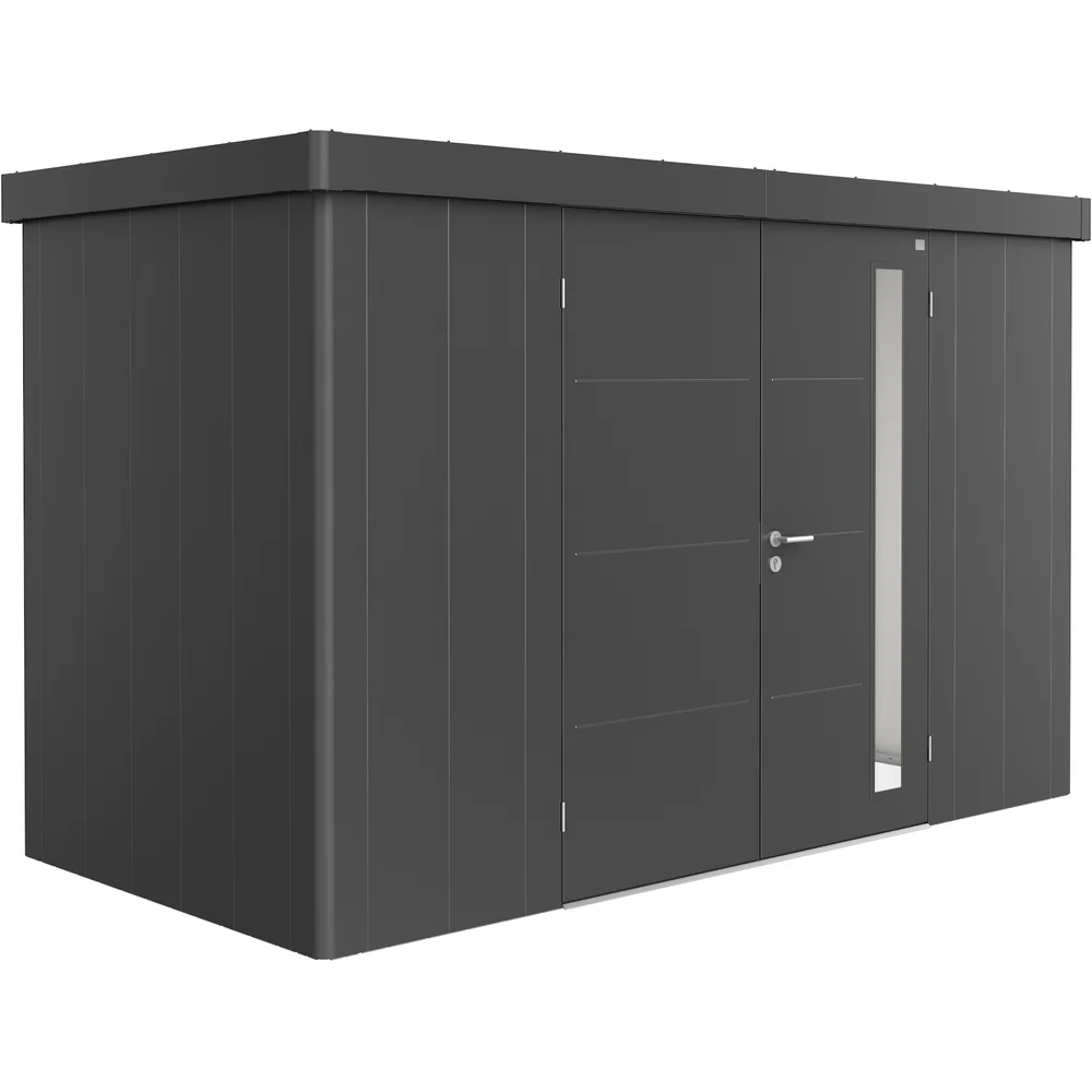 BIOHORT REDSKAPSBOD NEO 1D DOBBELDØRE, MØRK GRÅ METALLIC v:5616390