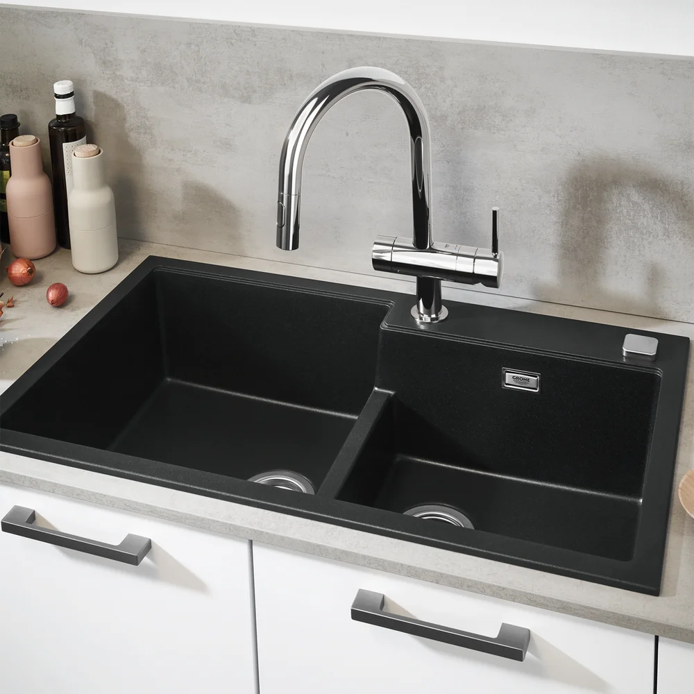 GROHE MINTA KJØKKENARMATUR C-TUT M/AVST. & UTTREKK KROM v:6843167