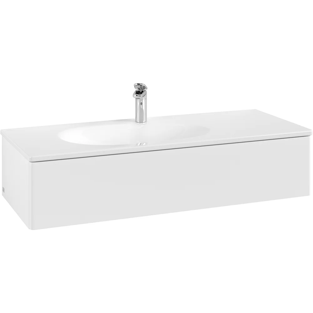V&B ANTAO SERVANTSKAP 1 SKUFF GLATT 1188X256X493 VENSTRE M/LYS MATT HVIT v:6265124