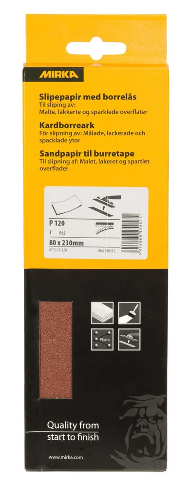 Mirka slipepapir med borrelås 3-pk v:1735398