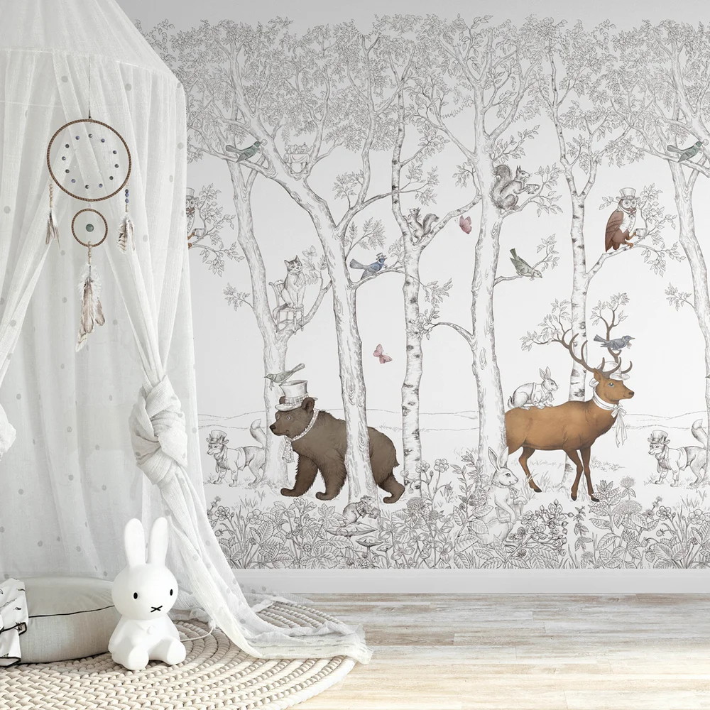 JACK'N ROSE VINYLTAPET GRÅ/HVIT 2,8X2,12 M v:3139104