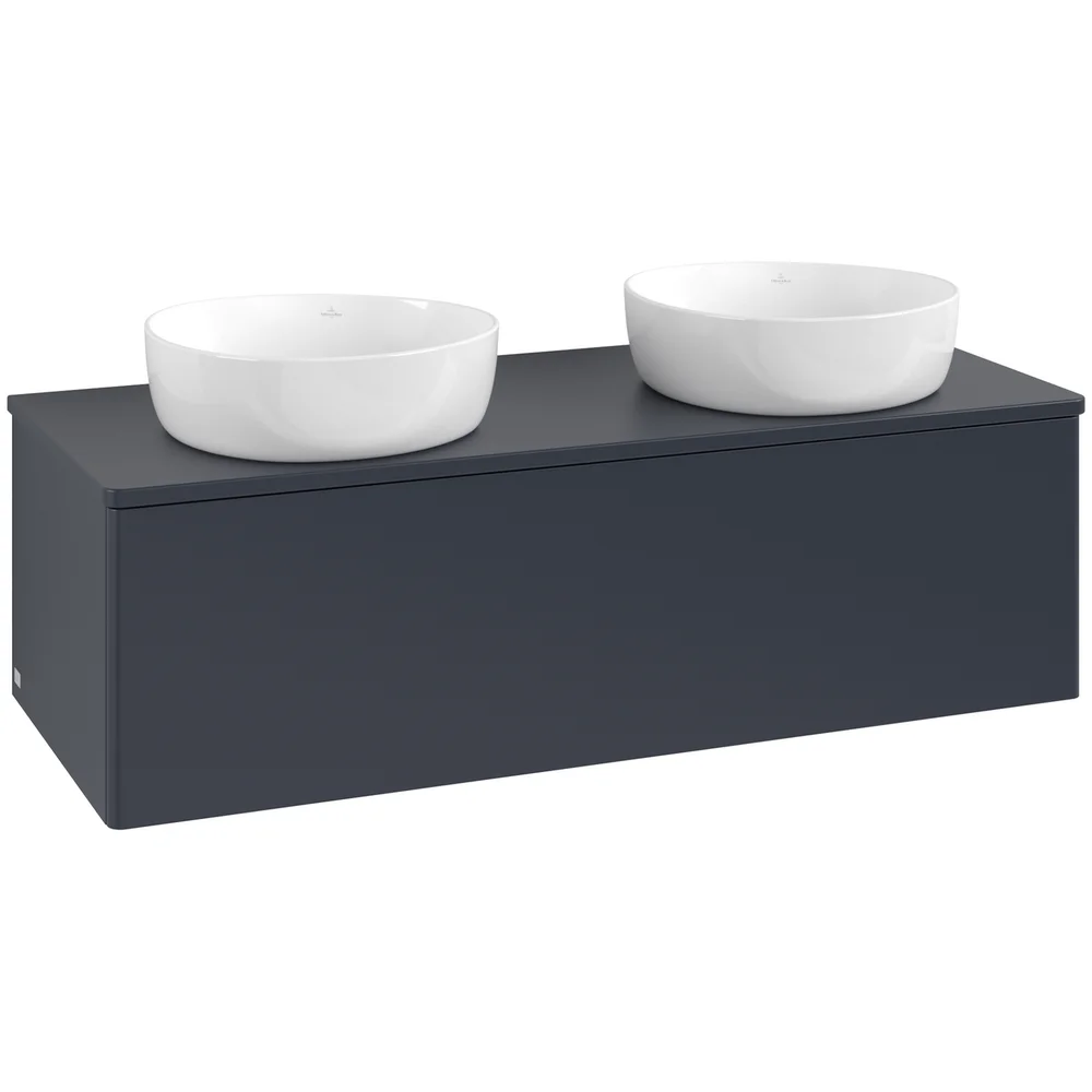 V&B ANTAO SERVANTSKAP 1 SKUFF GLATT 1200X360X500 FOR 2 SERV. U/KRANHULL BLÅ v:1126536