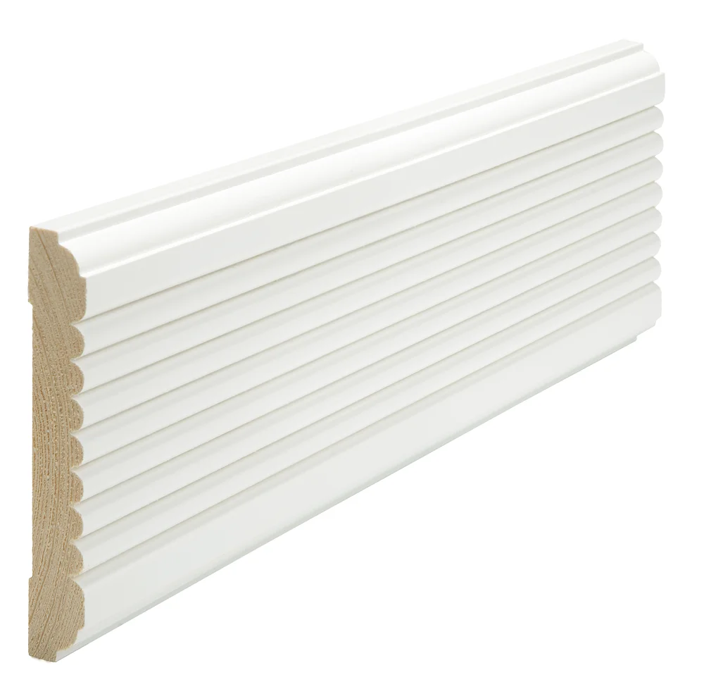 Karmlist furu bredkant hvit bomull S0502-Y 15X95 mm v:6616649