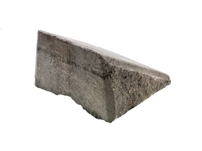 Støttemur mini exclusive skrå avslutning gråmelert 25x34x17 cm v:9245383