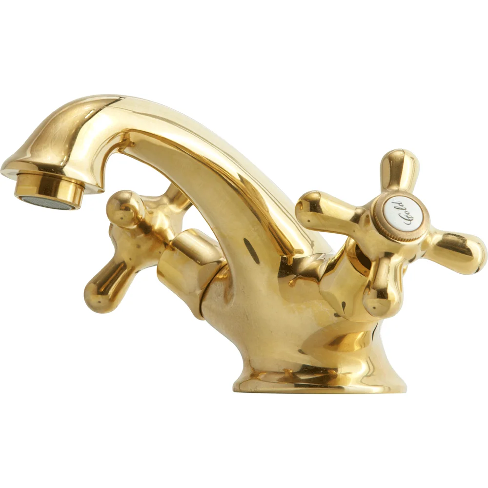 LAVABO RETRO TO-GREPS SERVANTARMATUR M/OPPLØFT MASSIV MESSING v:9872904