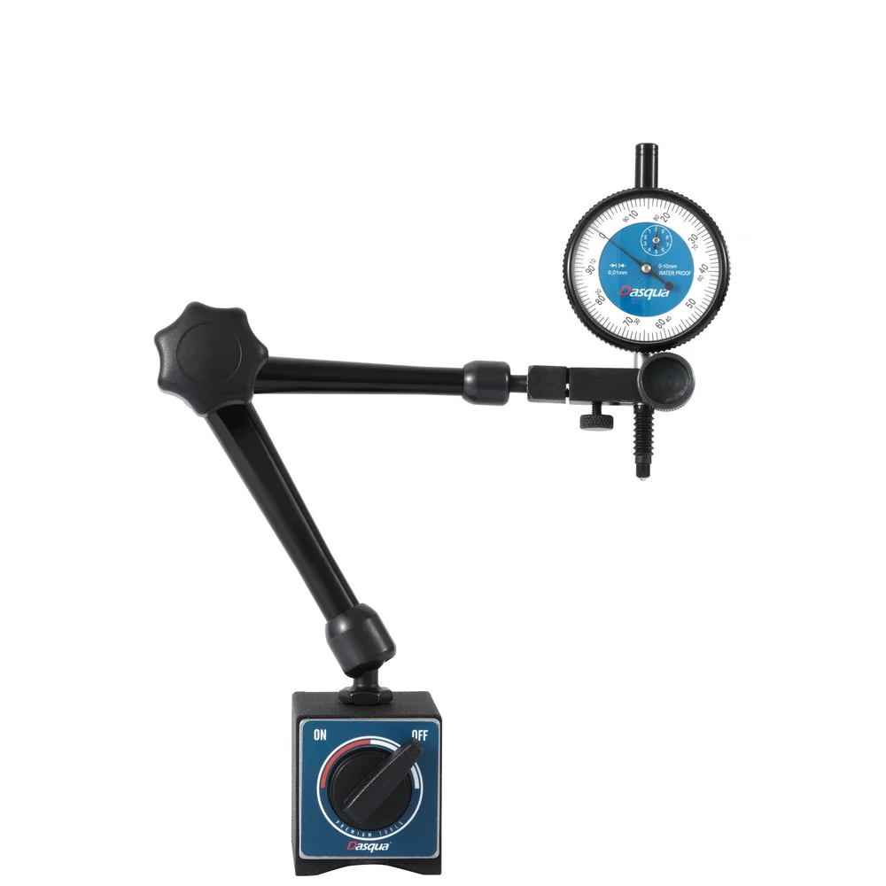 Dasqua Indikatorklokke med stativ, 0-10 mm, 80 kg v:4283069 Dasqua Indikatorklokke med stativ, 0-10 mm, 80 kg v:4283069