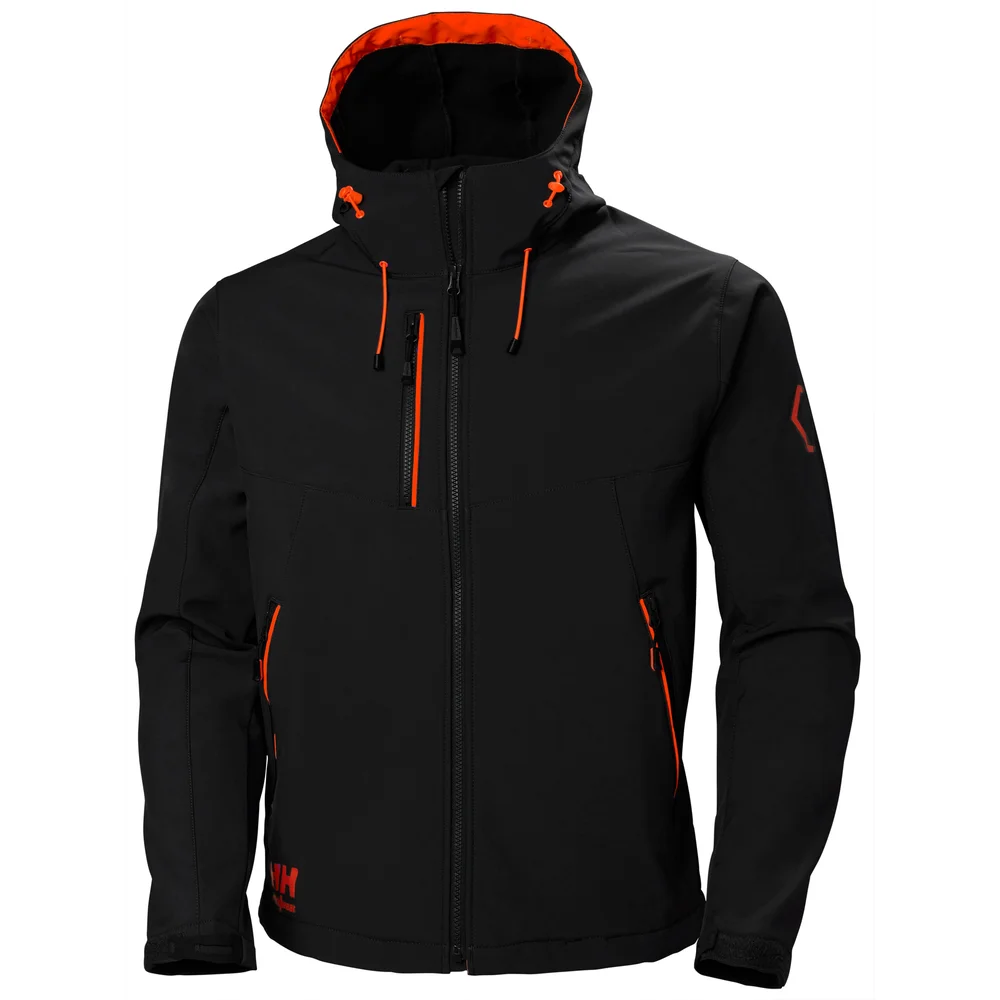 Helly Hansen Workwear Softshelljakke Chelsea Evolution med hette, svart v:7777716 Helly Hansen Workwear Softshelljakke Chelsea Evolution med hette, svart v:7777716