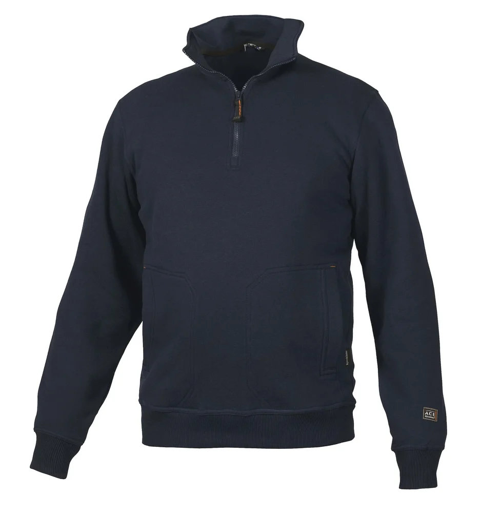 SWEATGENSER MED HALVZIP CARPENTER ACE MARINE v:9192169