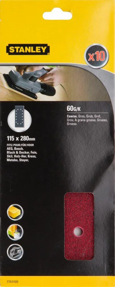 Stanley STA31020 slipepapir 10-pk v:3566382