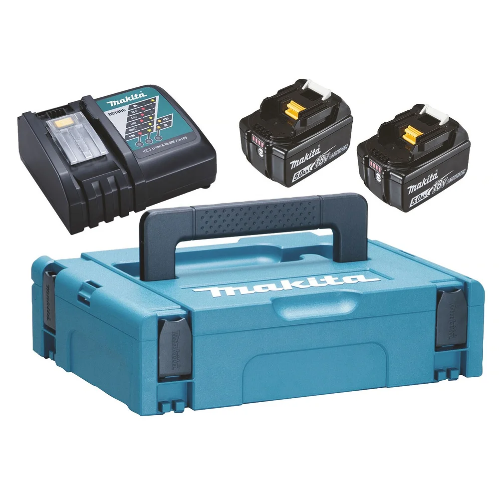 Makita Batterikit LXT 2X5.0AH DC18RC Makpac 197624-2 v:7226435