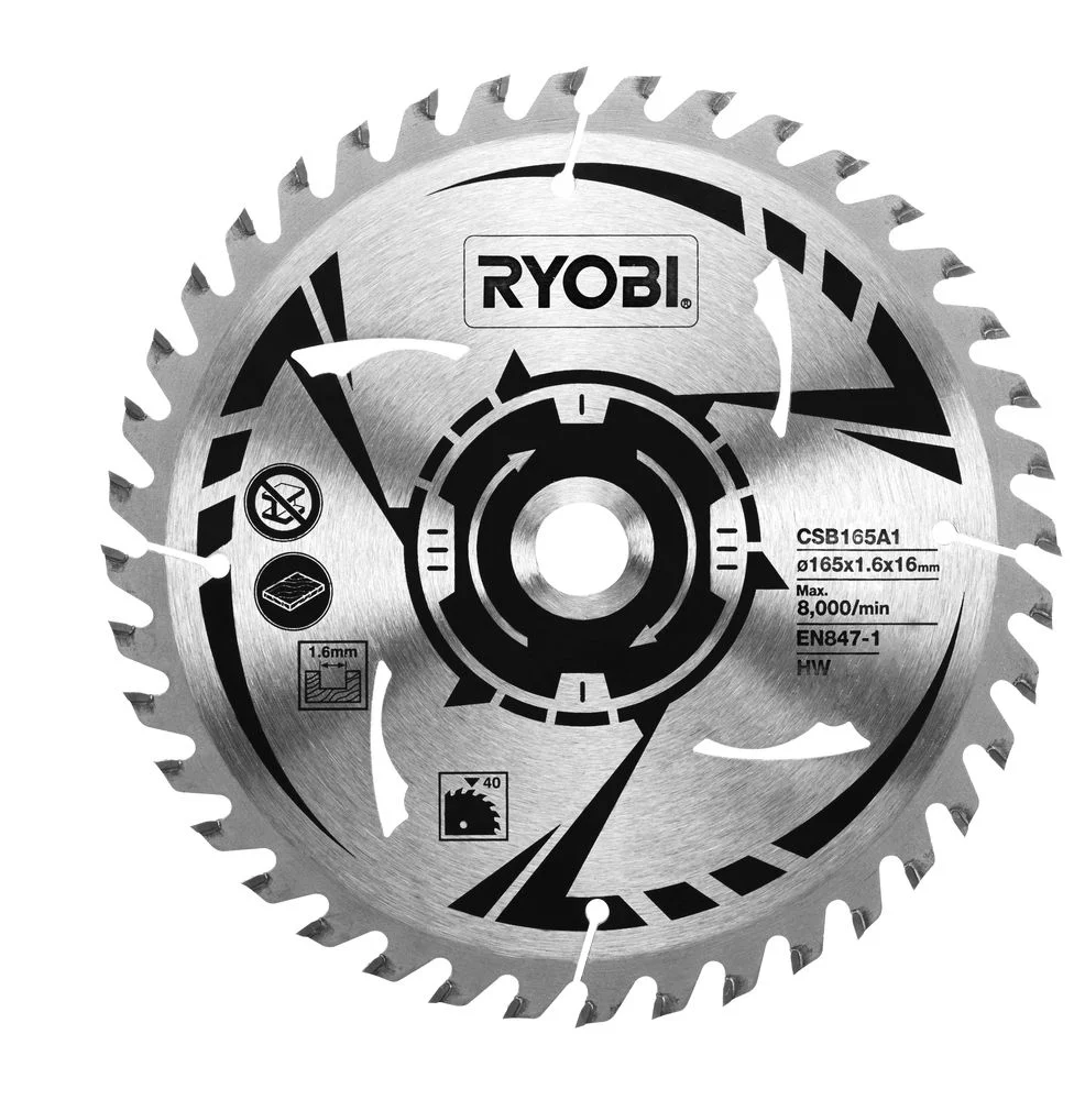 Ryobi Sagblad til sirkelsag 165 x 16 mm 40 tenner v:8144277
