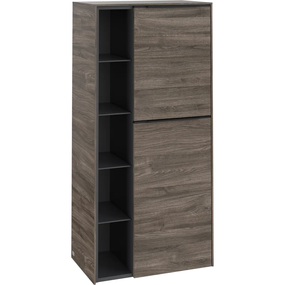 V&B SUBWAY 3.0 SIDESKAP 57X120 HØYRE STONE OAK HÅNDTAK I VOLCANO BLACK v:9740637