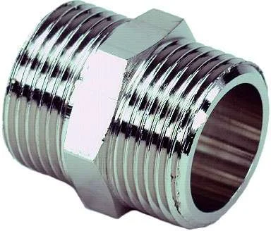 Gelia metall-dobbelnippel R10 utv.gjenger v:1917240