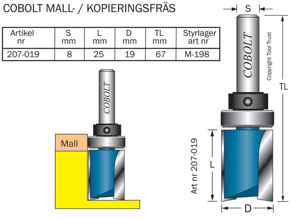 Cobolt HM-malfres D=19, L=25 m sk kul.l v:2383530