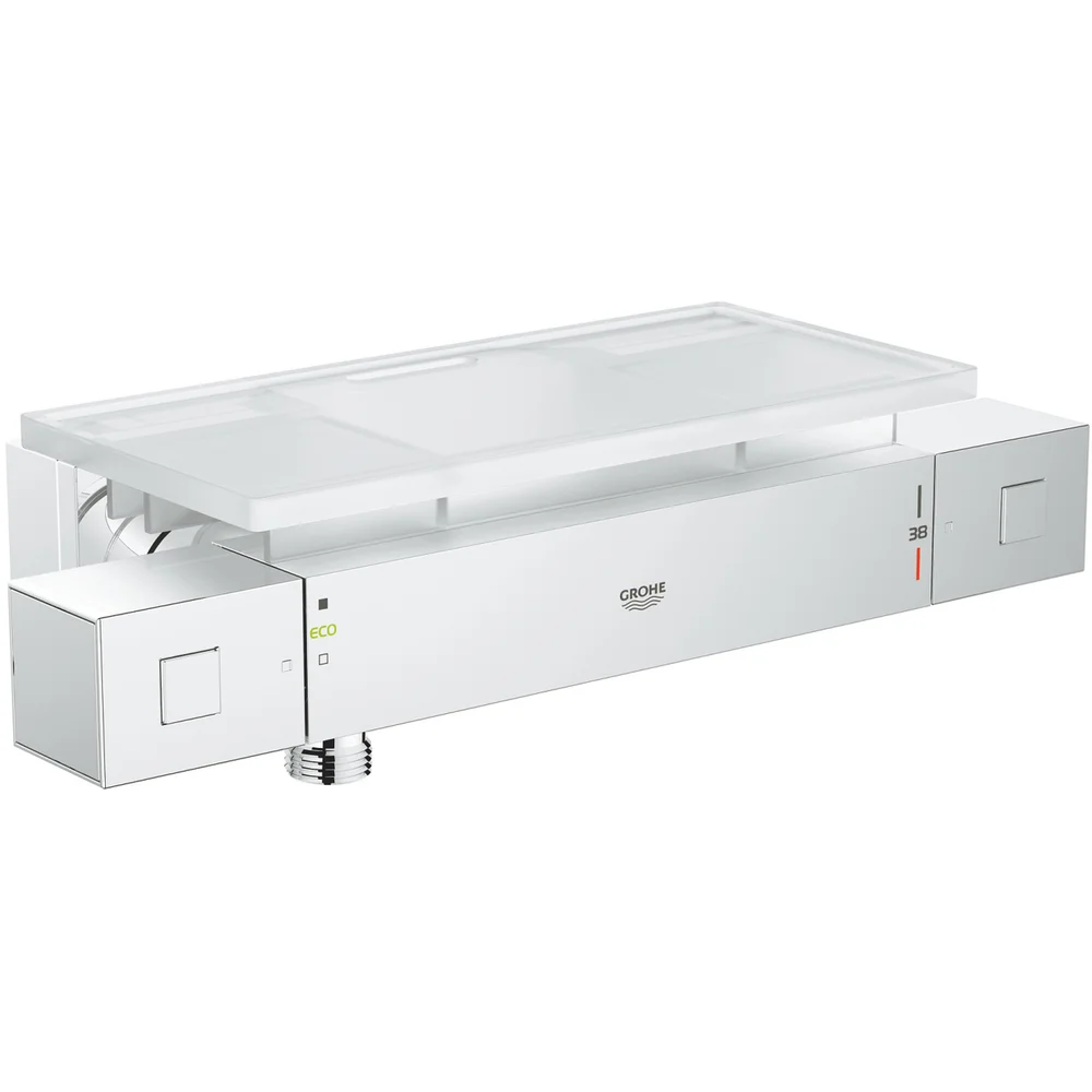GROHE GROHTERM CUBE DUSJTERMOSTAT M/HYLLE KROM v:6272647 GROHE GROHTERM CUBE DUSJTERMOSTAT M/HYLLE KROM v:6272647