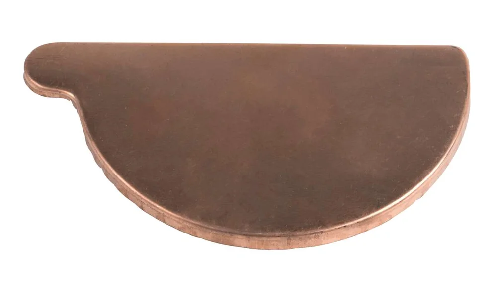 Isola Endelokk Kobber Høyre 125mm til takrenne v:3039127 Isola Endelokk Kobber Høyre 125mm til takrenne v:3039127