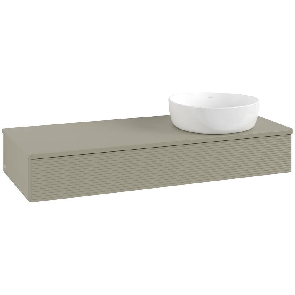 V&B ANTAO SERVANTSKAP 1 SKUFF RILLET 1200X190X500 HØYRE M/KRANHULL STENGRÅ v:7592477