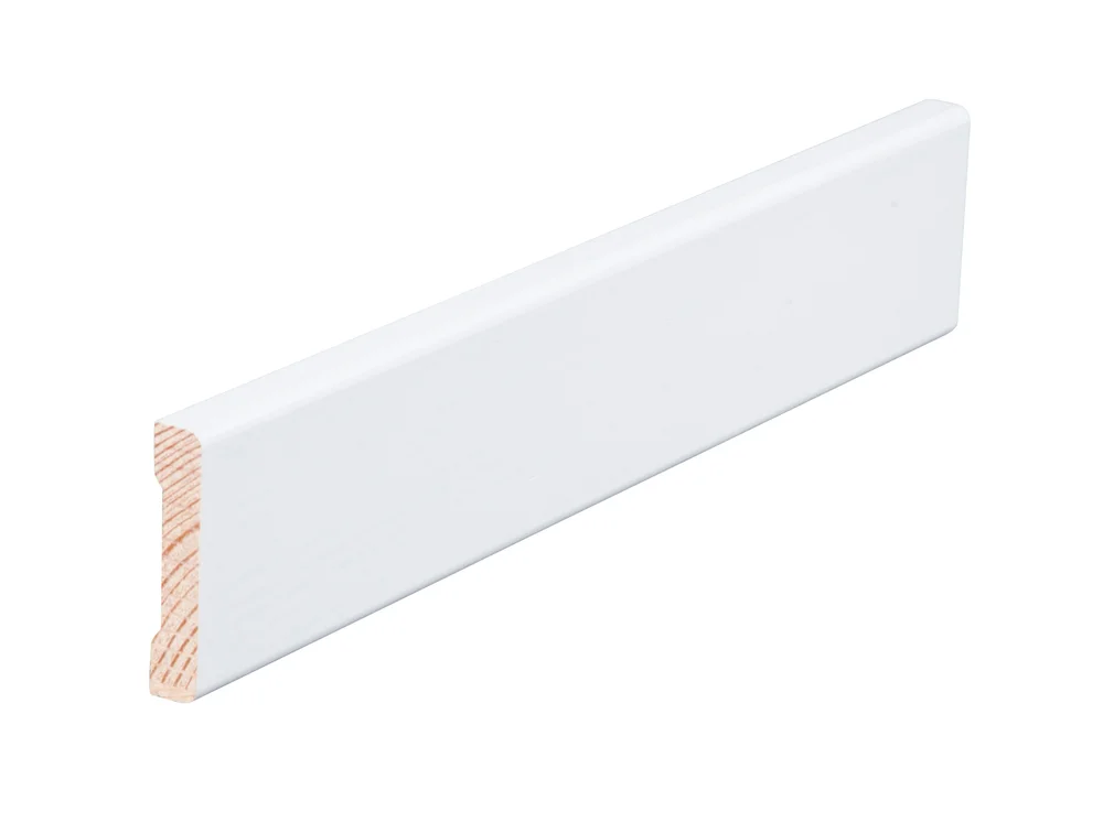 Karmlist furu rundkant A hvit bomull S0502-Y 12x58x4400 mm v:6826156