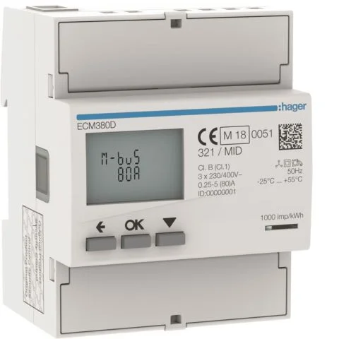 ECM380D Hager Energimåler 3085463