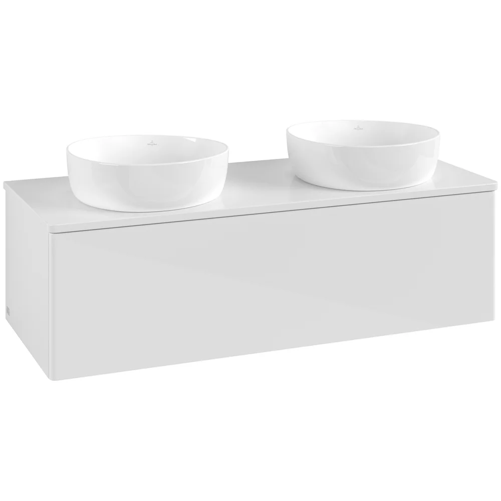 V&B ANTAO SERVANTSKAP 1 SKUFF GLATT 1200X360X500 FOR 2 SERV. U/KRANHULL HVIT v:3328456