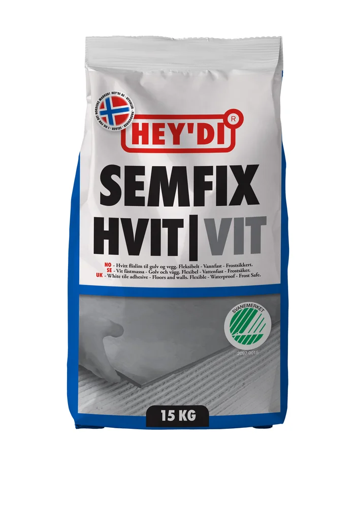 HEYDI SEMFIX HVIT 15KG FLISLIM v:5346868 HEYDI SEMFIX HVIT 15KG FLISLIM v:5346868