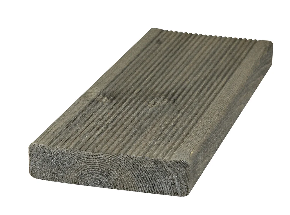 Terrassebord Rillet Duo 28x120x3600 Royalimpregnert Fjellgrå - Alvdal Royal v:6857894