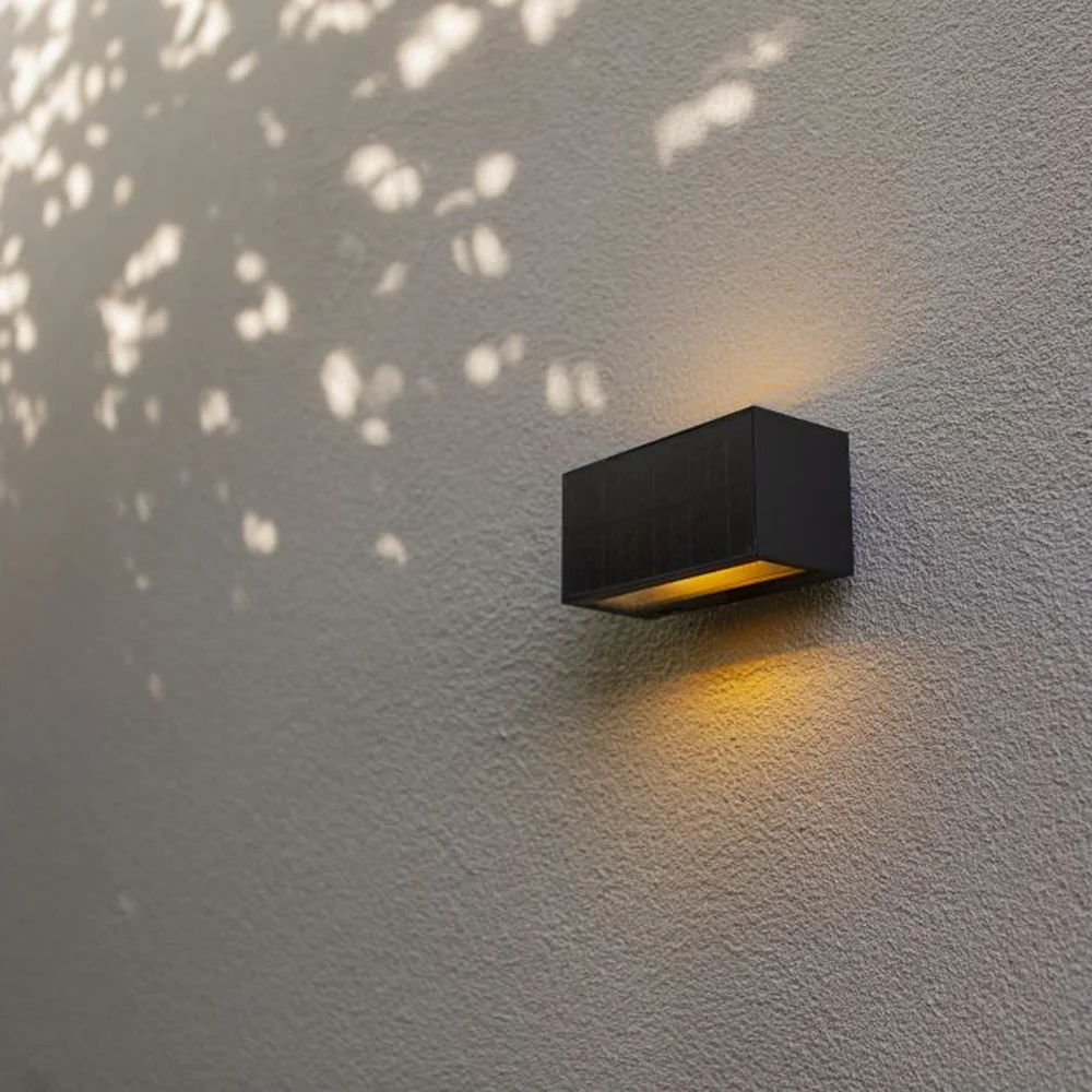 LUTEC SOLAR INKA VEGGLAMPE MØRKEGRÅ v:5520662