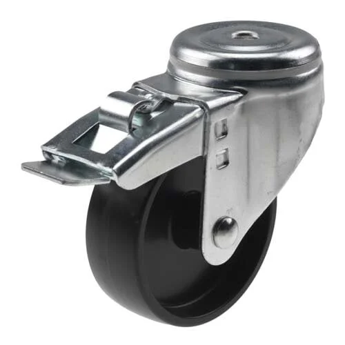 Swede-Wheel Industrihjul med sentrumshull og totalbrems, Ø100 mm v:7605262 Swede-Wheel Industrihjul med sentrumshull og totalbrems, Ø100 mm v:7605262