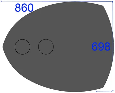 Gulvplate sort lakk F370 698×860 – Jøtul v:1987232