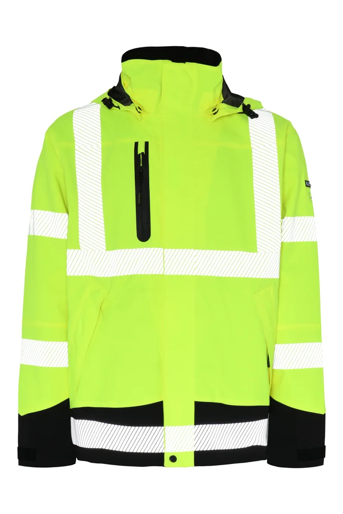 Skalljakke med refleks gul/svart 5XL v:3224348 Skalljakke med refleks gul/svart 5XL v:3224348