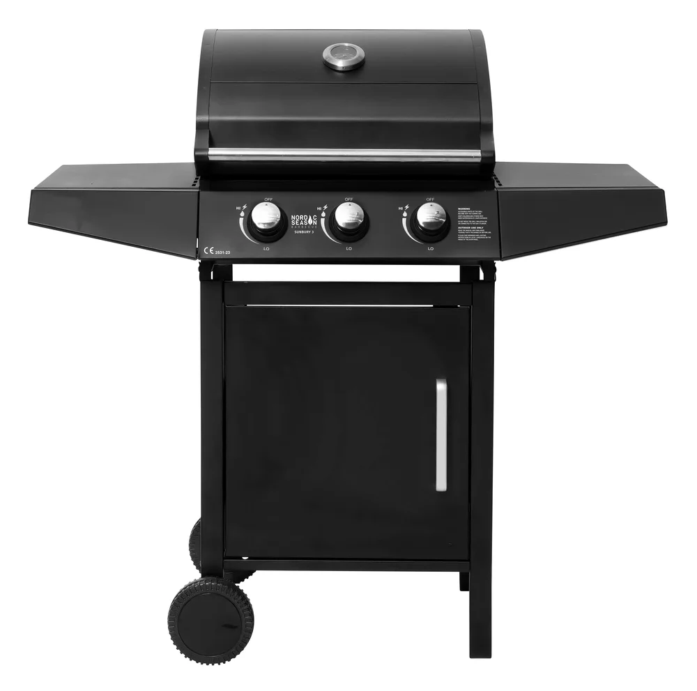 Gassgrill Sunbury 3 svart v:4373009 Gassgrill Sunbury 3 svart v:4373009