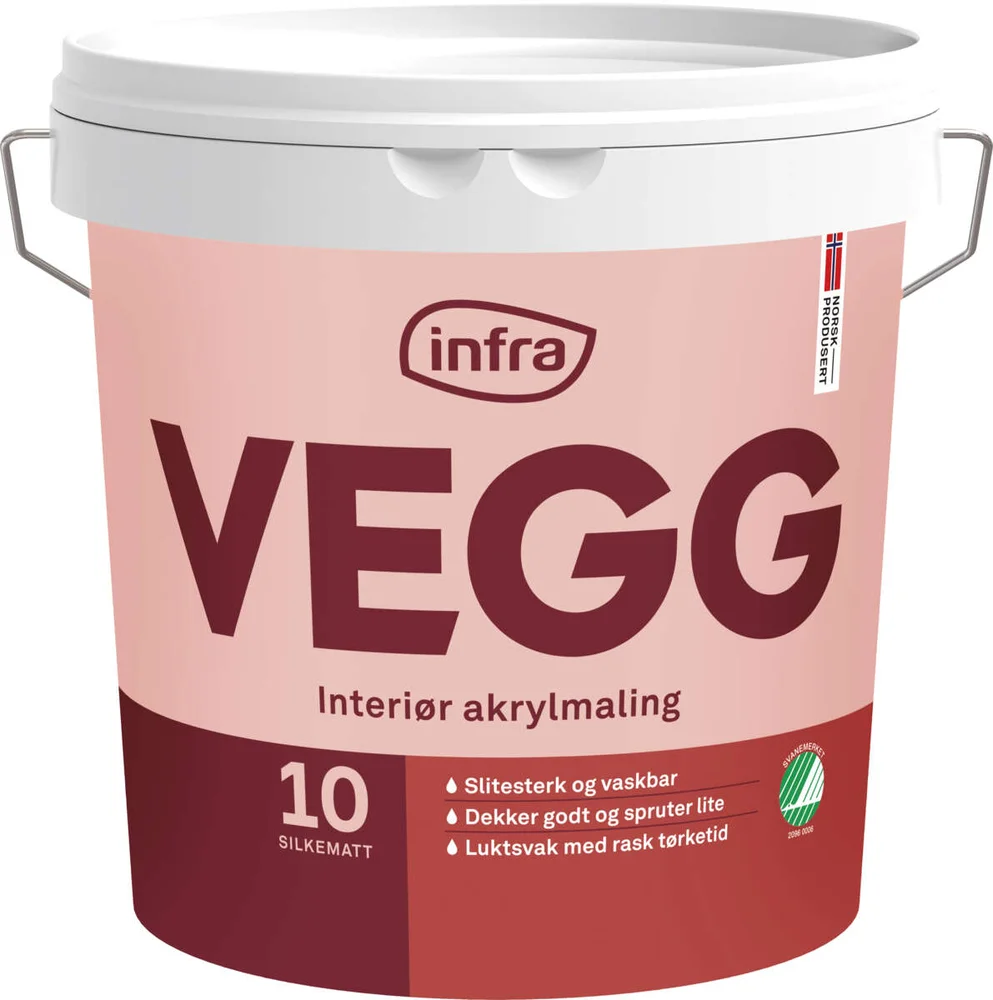Infra Vegg 10/silkematt interiørmaling v:7422073