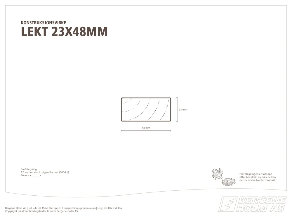 Justert lekte impregnert furu 23×48 mm v:9352895 Justert lekte impregnert furu 23×48 mm v:9352895