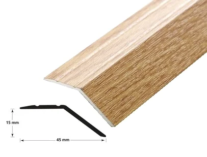 Nivålist nr 7 aluminium eik selvklebende 1 m v:9631528