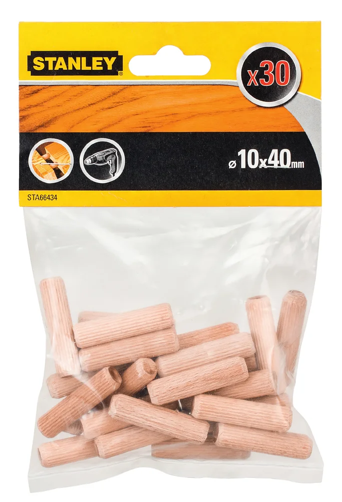 Treplugger runde 10×40 mm pakke a 30 stk v:3097453
