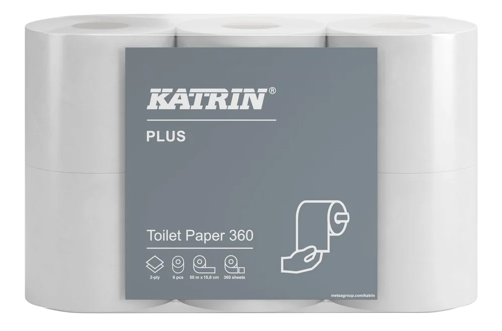 KATRIN TOALETTPAPIR PLUS 360 50,4MX6RL 181003 v:5370461