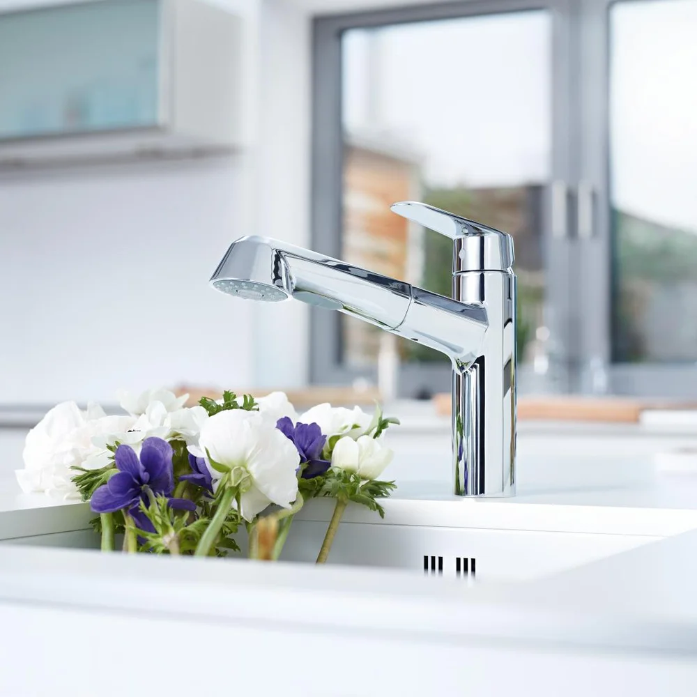GROHE EURODISC KJØKKENARMATUR M/MEDIUM UTTREKKBAR TUT v:1452784