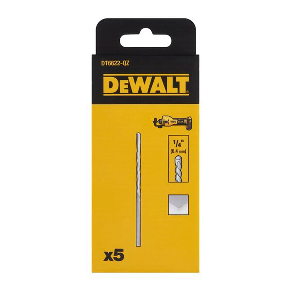 DEWALT GIPSFRESEBOR 6,4MM 5STK 1/4" DT6622 v:6569735