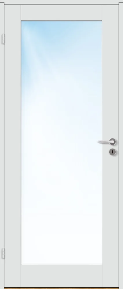 Dobbel innerdør 133×210 Stil 1 med glass hvit v:7230840