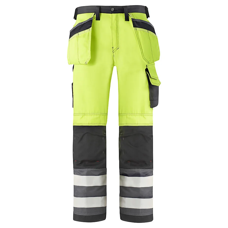 Håndverksbukse 3233 High Vis kl.2gul/sort str 42 v:3379391