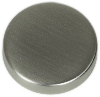 ENDEKNOPP RUND BØRSTET ALUMINIUM v:6623984
